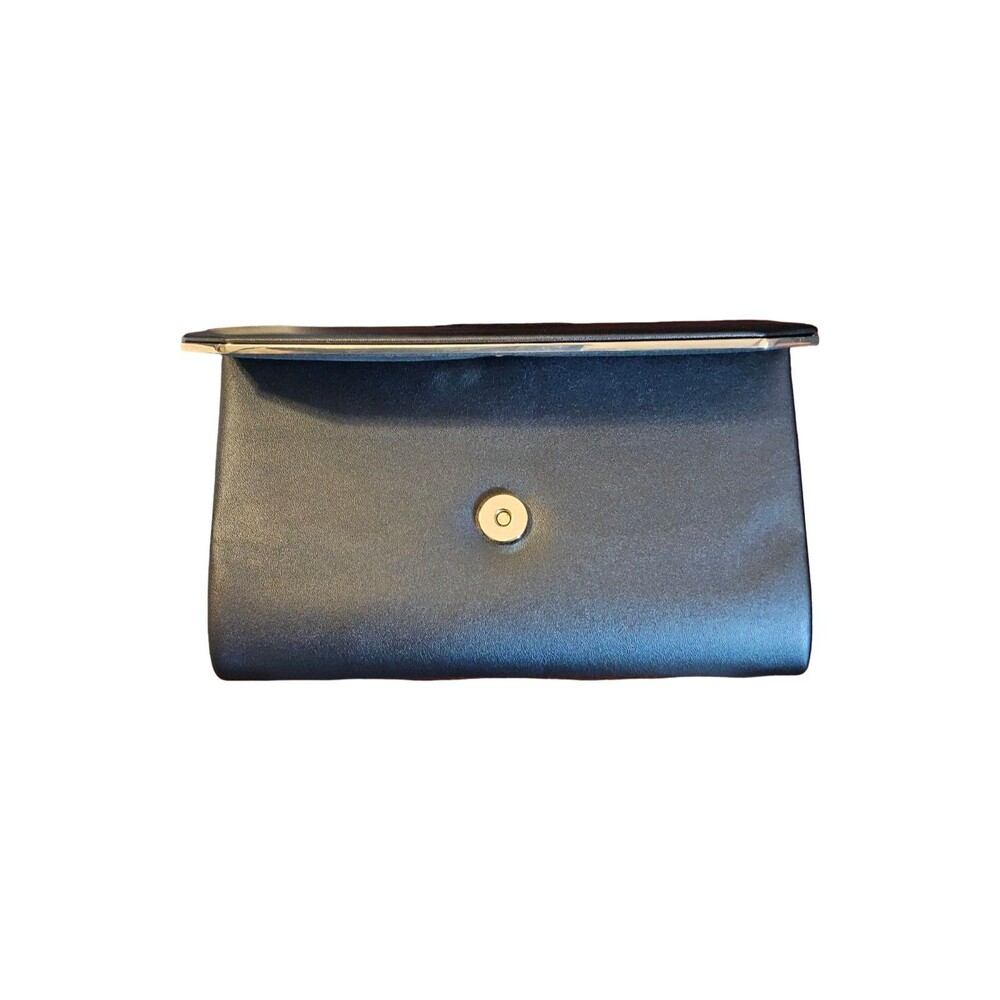 NWT CXL By Christian Lacroix Madison Black Smooth Clutch With Detachable Chain - Picture 4 of 7